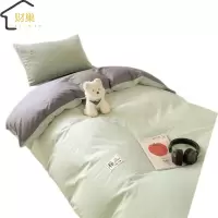 财巢 纯棉三件套 被套160×210cm 床单160×230cm 枕套48*74cm /套