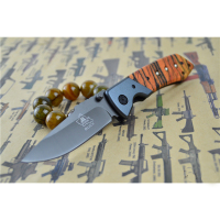 野营折刀 虎皮纹折战术刀 锋利折叠刀 户外野营防护刀 战术户外水果刀