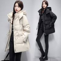 恒源祥清仓羽绒服女中长款韩版时尚修身显瘦收腰加厚保暖外套