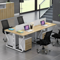 职员办公桌简约现代双四人位员工桌子多人位办公室电脑桌椅组合