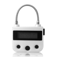 防上瘾金属定时方形白色电子锁SM成人游戏长时间调教预防不良习惯家用锁