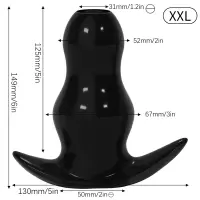 带堵头XXL中空肛塞扩肛器外出防漏液拉珠肛塞窥探阴肛门塞成人情趣用品