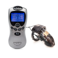 成人用品电击脉冲黑+银色主机男用塑料硅胶贞操锁CB6000S另类玩具情趣用品