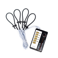 另类情趣用品硅胶四环防水震动脉冲环电击理疗环锁精可调节环夫妻共用