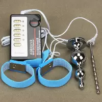 成人情趣用品男用自慰器脉冲电击高潮器阴茎蓝肛塞马眼环可调节理疗环玩具
