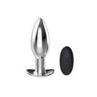 金属震动肛塞遥控充电船锚L肛门塞外出情趣用品男女后庭按摩自慰性用品