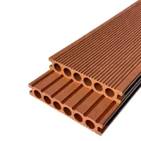 先围 塑木地板 直纹红木色长3000mm 根