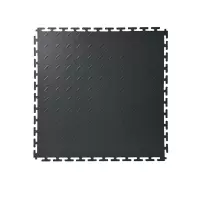 先围 PVC工业地板拼接 黑色钢板纹 片