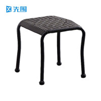 先围 藤编凳子 黑色坐高30cm 个