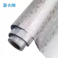 先围 厨房铝箔贴纸 5m*40cm*0.16mm银色小花纹 卷