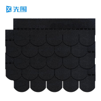 先围 沥青砖瓦片 鱼鳞形-G黑 平方米