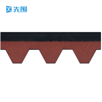 先围 沥青砖瓦片 满胶菱形-红 平方米