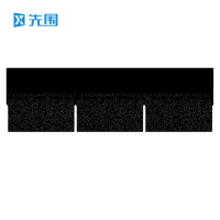 先围 沥青砖瓦片 满胶方形-黑 平方米