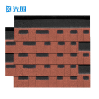 先围 沥青砖瓦片 双层-G晚霞红 平方米