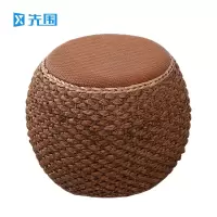 先围 藤编矮凳 深色40*32cm 个