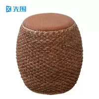 先围 藤编矮凳 深色40*42cm 个