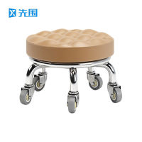 先围 静音滑轮矮凳 40*22cm-面包金 个