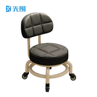 先围 靠背滑轮矮凳 32*52cm-黑轴承轮 个