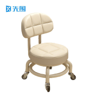 先围 静音滑轮矮凳 32*52cm-白橡胶轮 个