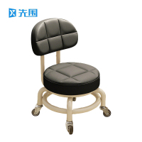 先围 静音滑轮矮凳 32*52cm-黑橡胶轮 个