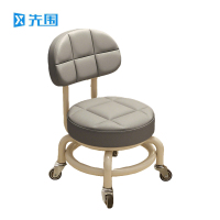 先围 静音滑轮矮凳 32*52cm-深灰橡胶轮 个