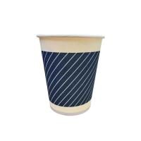 植巾(PLANTJIN) B180 245ml 加厚饮水纸杯 一次性纸杯 100个/包 (计价单位:包) 蓝灰色