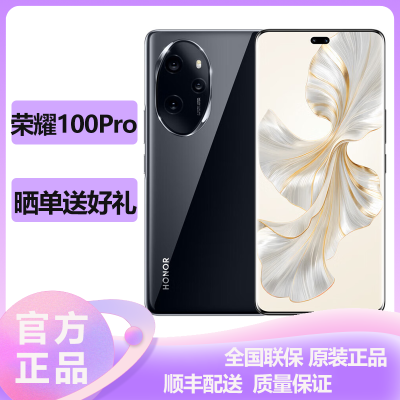 荣耀(honor) 荣耀100Pro 16GB+1TB 亮黑色 5G全网通 荣耀绿洲护眼屏 100W智慧超级快充 全网通智能游戏拍照官方原装正品旗舰手机荣耀100pro新款5g