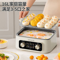 九阳(Joyoung)电蒸锅大容量家用蒸锅电煮锅多功能电蒸箱电蒸笼多层蒸汽锅多用途锅智能蒸锅不锈钢 GZ516