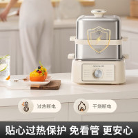九阳(Joyoung)电蒸锅不锈钢大容量蒸盘家用多功能上蒸下煮早餐电炖锅蒸煮锅电煮锅煮蛋器 [10L旋钮款]GZ585