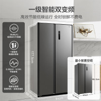 [拍前查库存]美的(Midea)电冰箱对开门607升 变频一级能效双开门节能无霜净味超薄可嵌入607WKPZM(E)