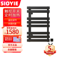 SIOYIE芯毅 智能电热毛巾架家用浴室卫生间毛巾杆电加热恒温浴巾烘干置物架免打孔安装R555(自行安装)