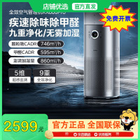 美的(Midea)[九重净化]空气净化器加湿一体/除甲醛甲苯/除烟味异味过敏源/宠物吸猫毛消毒机森林家RX600Pro