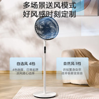 美的(Midea)电风扇 家用风扇落地扇 立式轻音节能强风电扇 宿舍降温循环柔风自然风桌面SAH35BJD