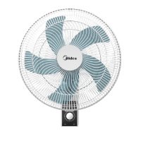 美的(Midea)壁扇16寸壁挂电风扇轻声宿舍摇头商用挂墙风扇食堂大风力工业壁扇摇头牛角扇 FWA40UA