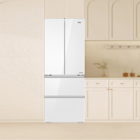 海尔(Haier)413升多门零嵌冰箱 全空间保鲜 阻氧干湿分储 冷冻智能恒温BCD-413WGHFD1BSJU1(白)
