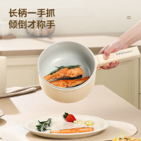 荣事达电煮锅 家用多功能电炒锅学生宿舍泡面电火锅蒸煮煎炒锅电热锅迷你小电锅不粘锅 2L [钛涂层]DZG20E6(Ti)