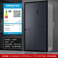 容声(Ronshen)冰箱620升十字门四开门超薄嵌入式冰箱一级能效 变频节能大动力BCD-620WD19FP