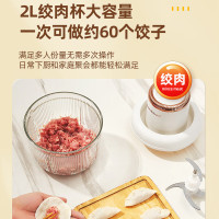 荣事达绞肉机家用碎肉机电动多功能料理机打肉机搅拌绞馅机双刀搅肉机婴儿辅食机 RS-JR3096-2L(T)
