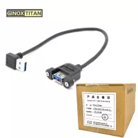 金诺世 USB延长线 右弯/左弯 双U (1米公转母)