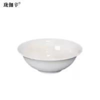 珑伽辛 耐高温加厚白色密胺碗 6英寸/个