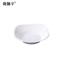 珑伽辛 耐高温密胺餐具四方盘 5英寸/个
