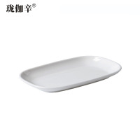 珑伽辛 耐高温密胺长方盘 肠粉碟 8英寸/个