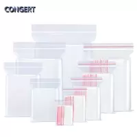 CONGERT 自封袋 8丝(0.08mm)*3号7*10cm500个 包