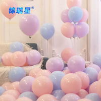 锦瑞星马卡龙气球10寸加厚[嫩粉+嫩紫+嫩蓝]100个装/包