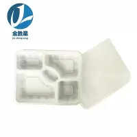 金胜星J009四格餐盒850ML 内白外棕200套/箱(200套/箱)