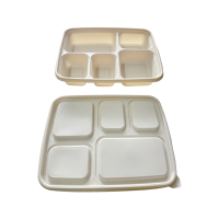 金胜星 玉米淀粉五格餐盒1250ml 150套/箱