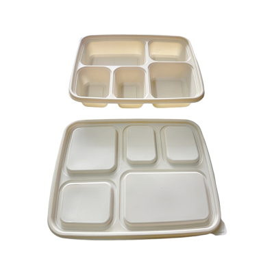 金胜星 玉米淀粉五格餐盒1250ml 150套/箱