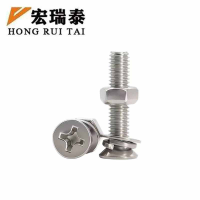 宏瑞泰 不锈钢沉头螺丝带母平弹 M6*60 套