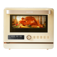 微蒸烤一体机微蒸烤一体机台式电烤箱变频微波炉烤箱空气炸23L杏色WZ23
