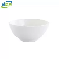 橙亿鸿 纯白陶瓷碗 直口碗 小汤碗 6英寸/个